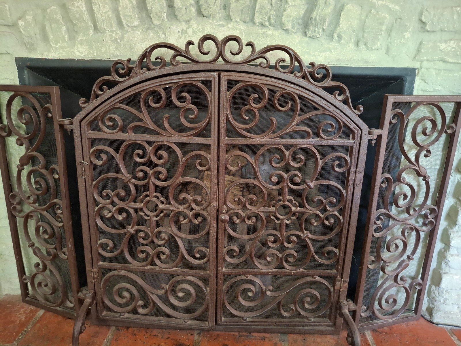 Écran de cheminée antique classique, Maison & Meubles, Cheminées, Enlèvement, Comme neuf, Cheminée sur pied