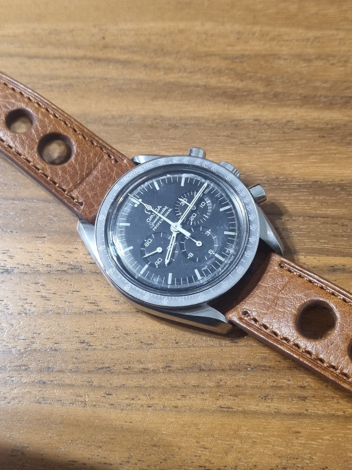 Omega Speedmaster, Handtassen en Accessoires, Horloges | Antiek, Polshorloge, Omega, Staal, 1960 of later, Met bandje, Ophalen of Verzenden