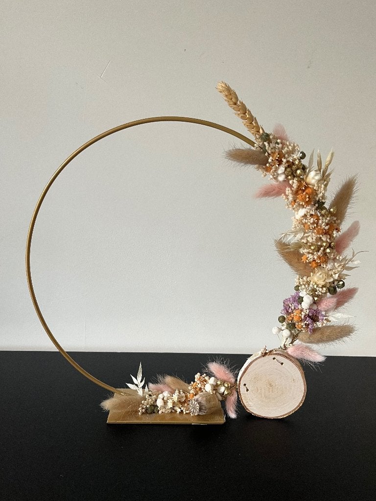 Flower hoop roze 30cm, Huis en Inrichting, Krans, Nieuw, Natuurlijk materiaal, Ophalen
