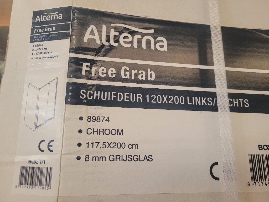 Paroi de douche ALTERNA 120 NEUVE en niche, Enlèvement, Neuf, Verre, Douche