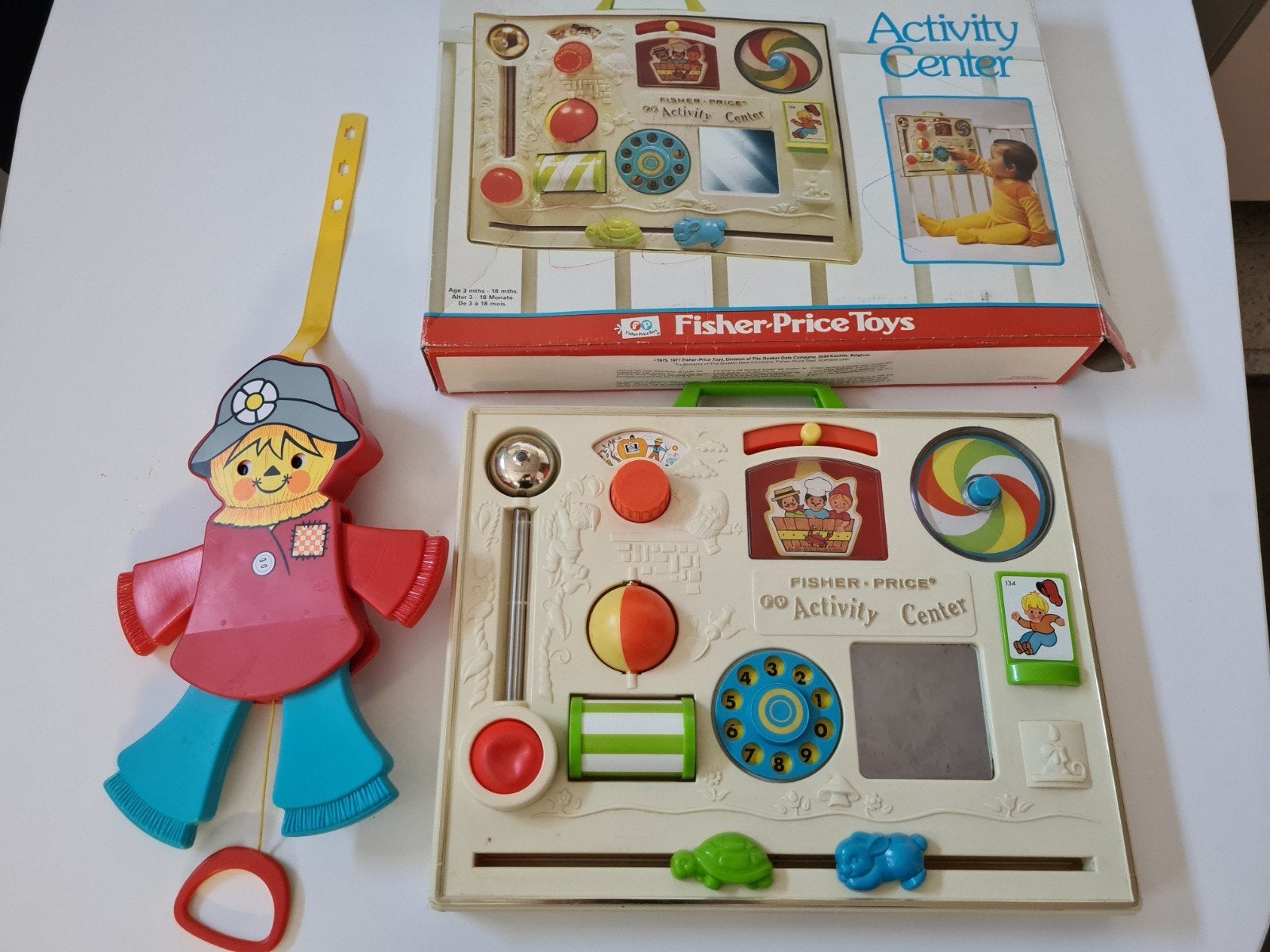 fisher price activity center en trekpop, Kinderen en Baby's, Ophalen of Verzenden, Gebruikt, Overige typen, Met geluid