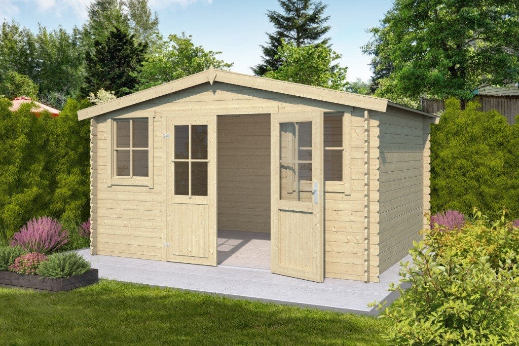 Feux non traités Dallas Log Cabin 376x292, Envoi, Neuf