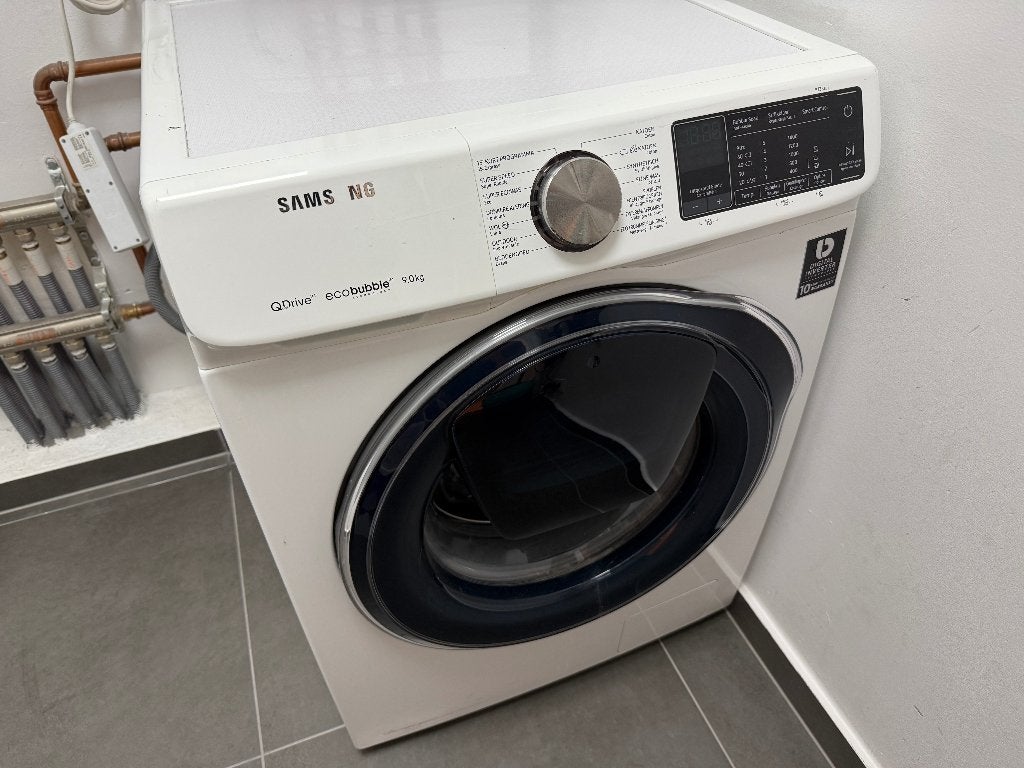 Samsung QuickDrive EcoBubble wasmachine 9 kg – 1400 tpm, Electroménager, Lave-linge, Utilisé, Chargeur frontal, 8 à 10 kg, 85 à 90 cm
