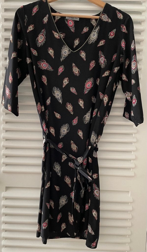 Jurk met riem, Kleding | Dames, Ophalen, Zwart, Nieuw, Maat 36 (S)