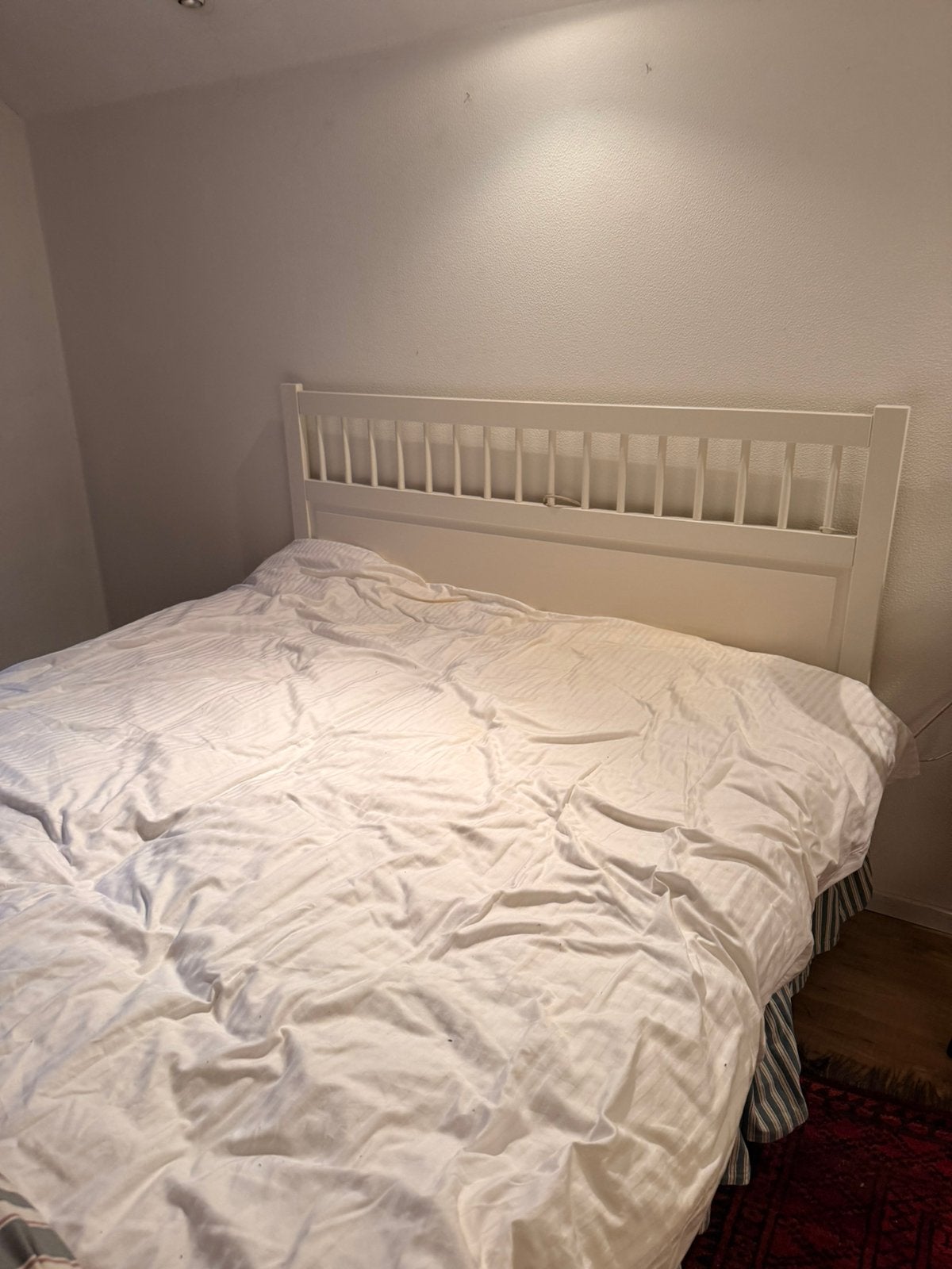 IKEA HEMNES bed 160x200cm, Huis en Inrichting, Slaapkamer | Boxsprings, Ophalen, Zo goed als nieuw, Wit