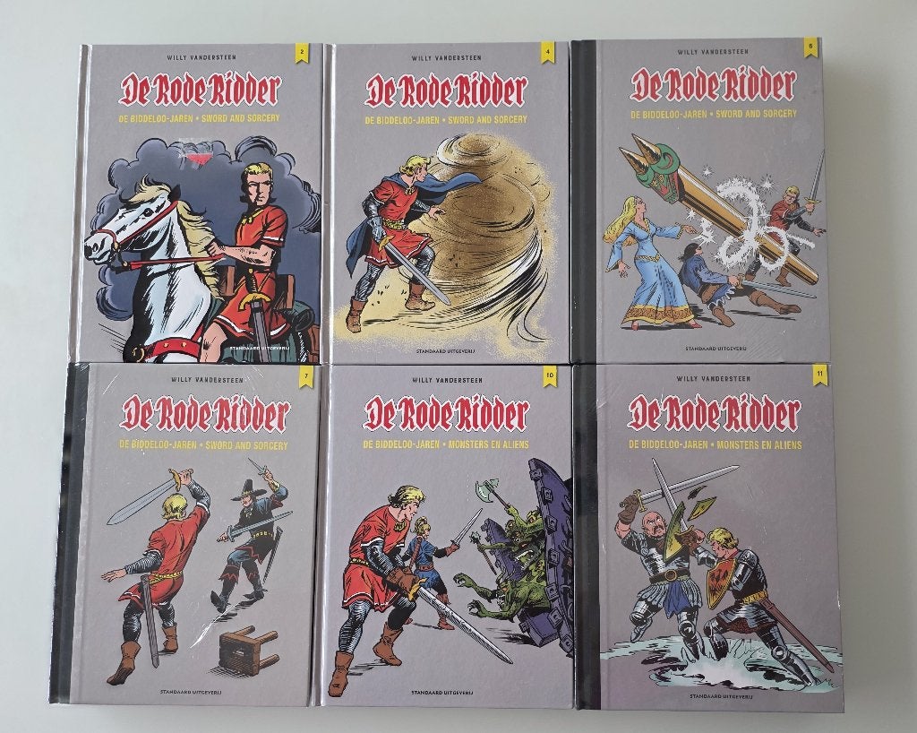 6 strips De Rode Ridder ( luxe hardcover  ), Ophalen of Verzenden