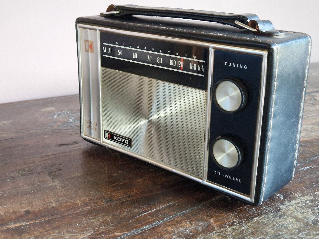 Vintage Koyo Transistor Radio met draaggreep, Ophalen of Verzenden, Zo goed als nieuw, Radio