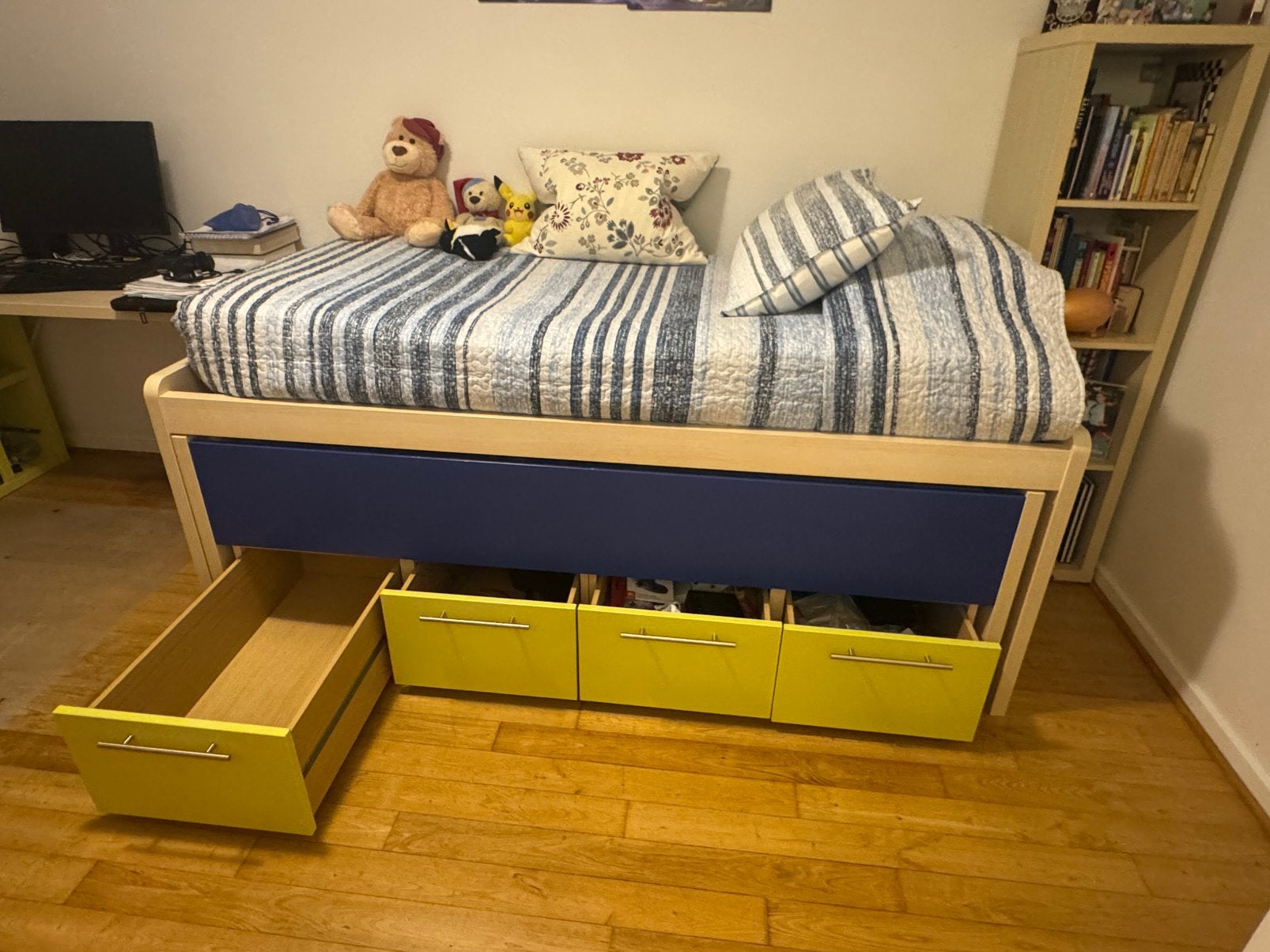 2 Beds + Desk + Storage / 2 Lits + Bureau + Rangements, Enlèvement, 85 à 100 cm, Lit mezzanine ou Lit superposé, 180 cm ou plus