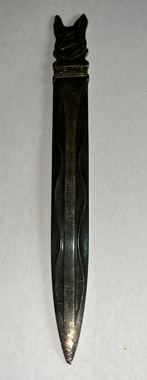 Mooie oude briefopener - Duitse Herder - Speurder, Ophalen of Verzenden, Gebruikt