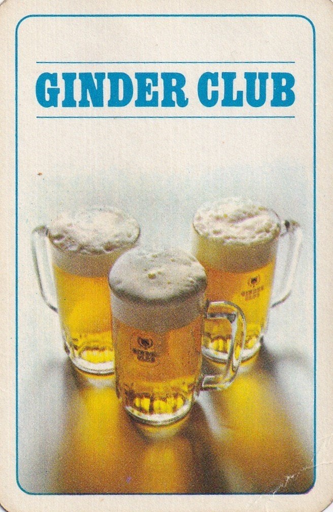 B 13 / S K GINDER CLUB  3 GLAZEN, Collections, Enlèvement ou Envoi, Neuf, Carte(s) à jouer