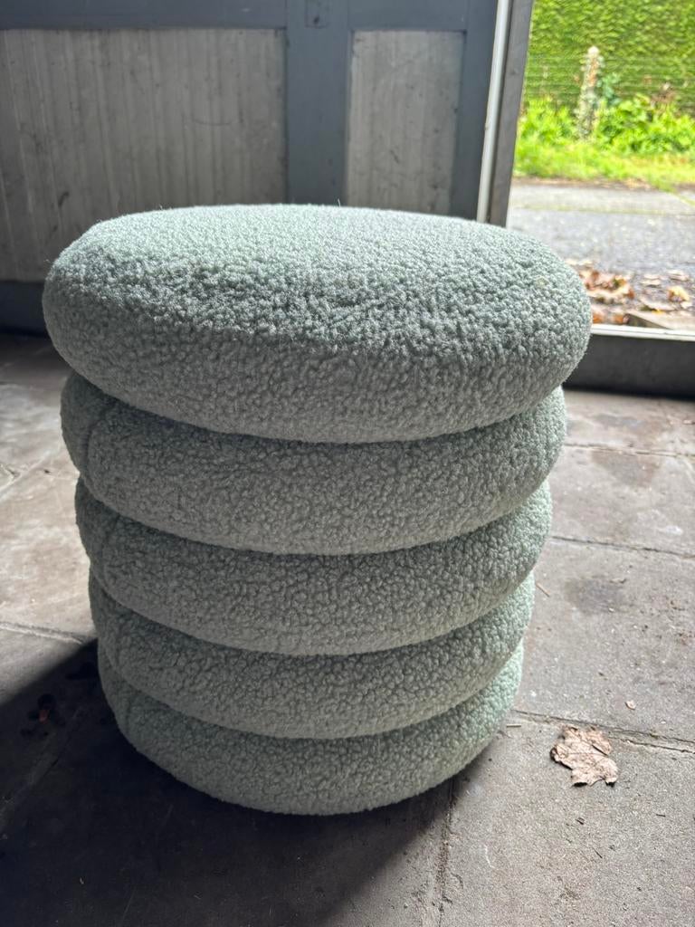 Poef met opbergruimte, Huis en Inrichting, Zetels | Voetbanken en poefs, Minder dan 50 cm, Rond, Minder dan 50 cm, Ophalen of Verzenden