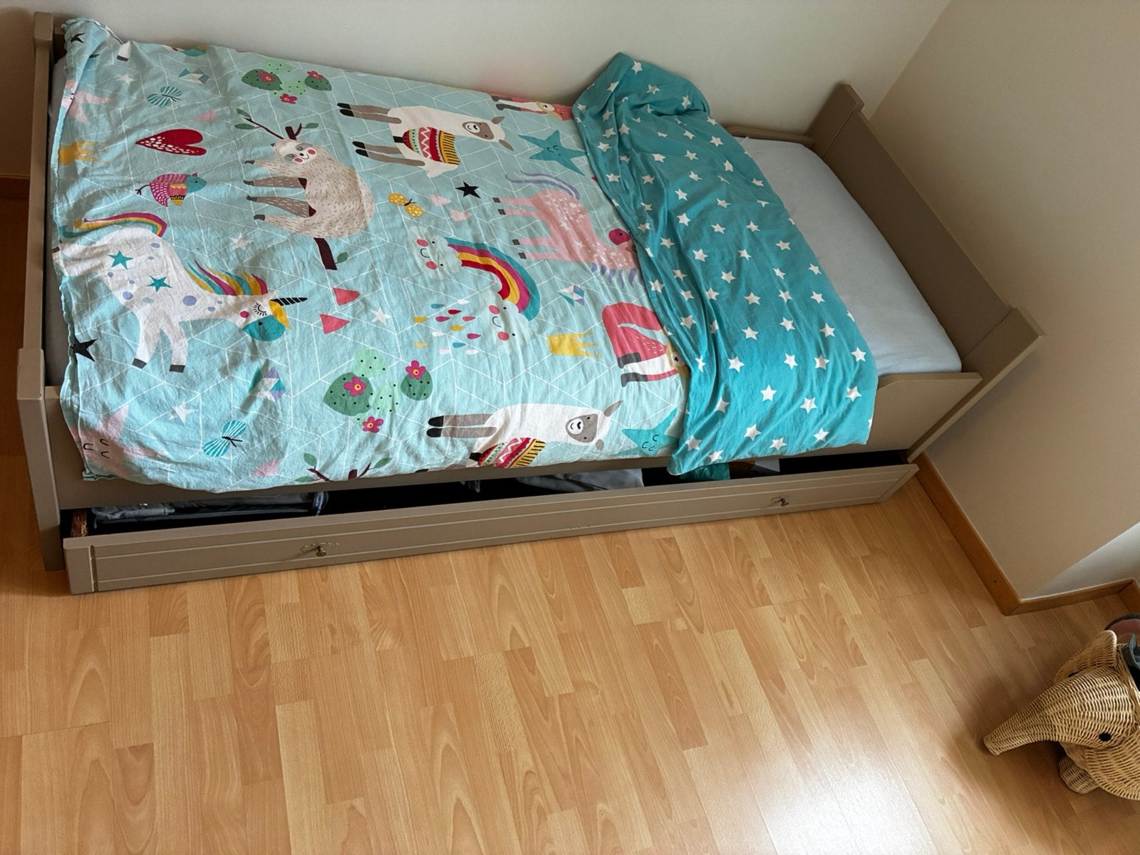Kinderbed 99x205 Gratis, Ophalen, 85 tot 100 cm, Gebruikt, Lattenbodem