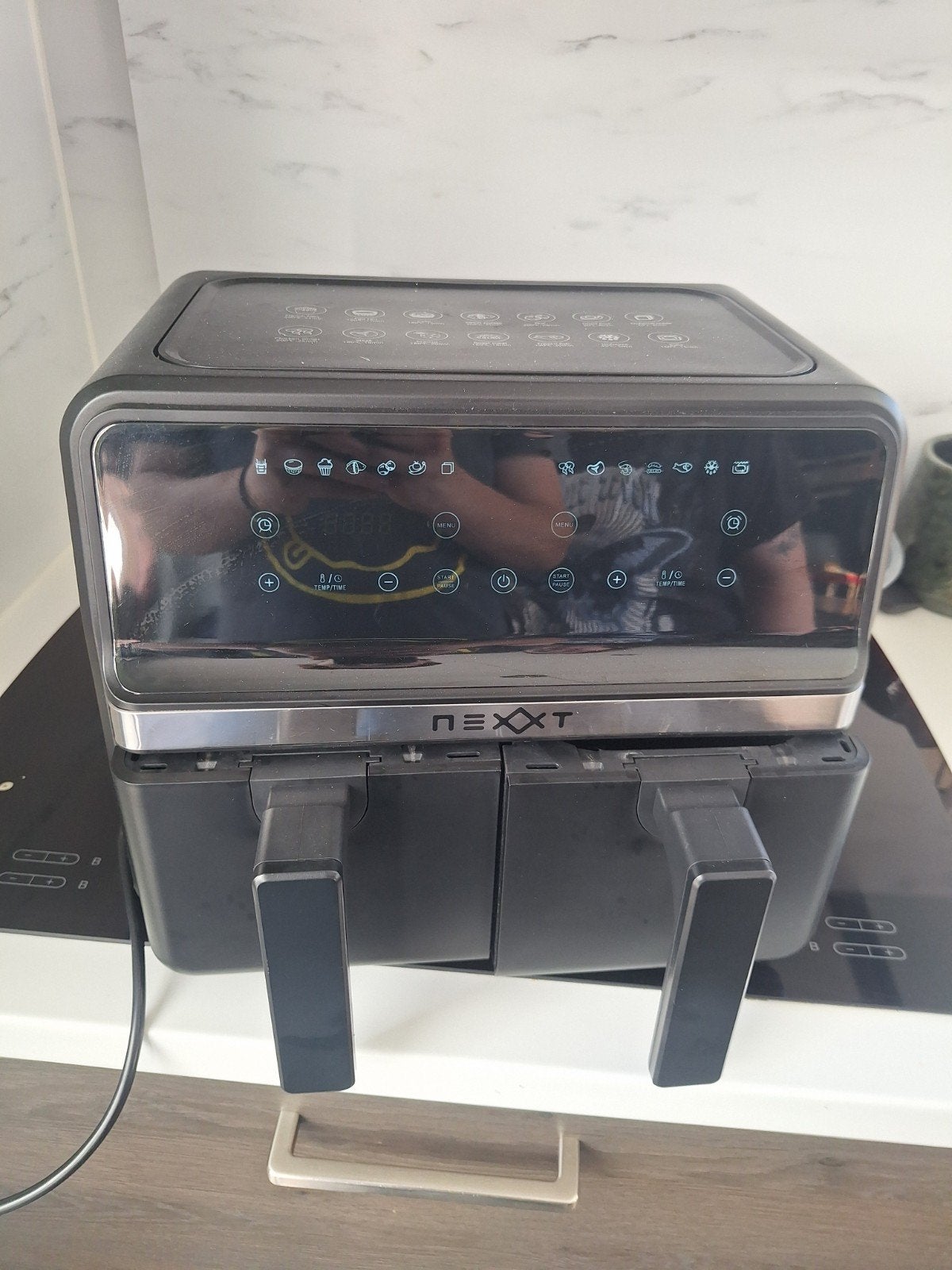 nexxt dual basket airfryer 4l + 4l, Electroménager, Enlèvement, Neuf, Friteuse à air
