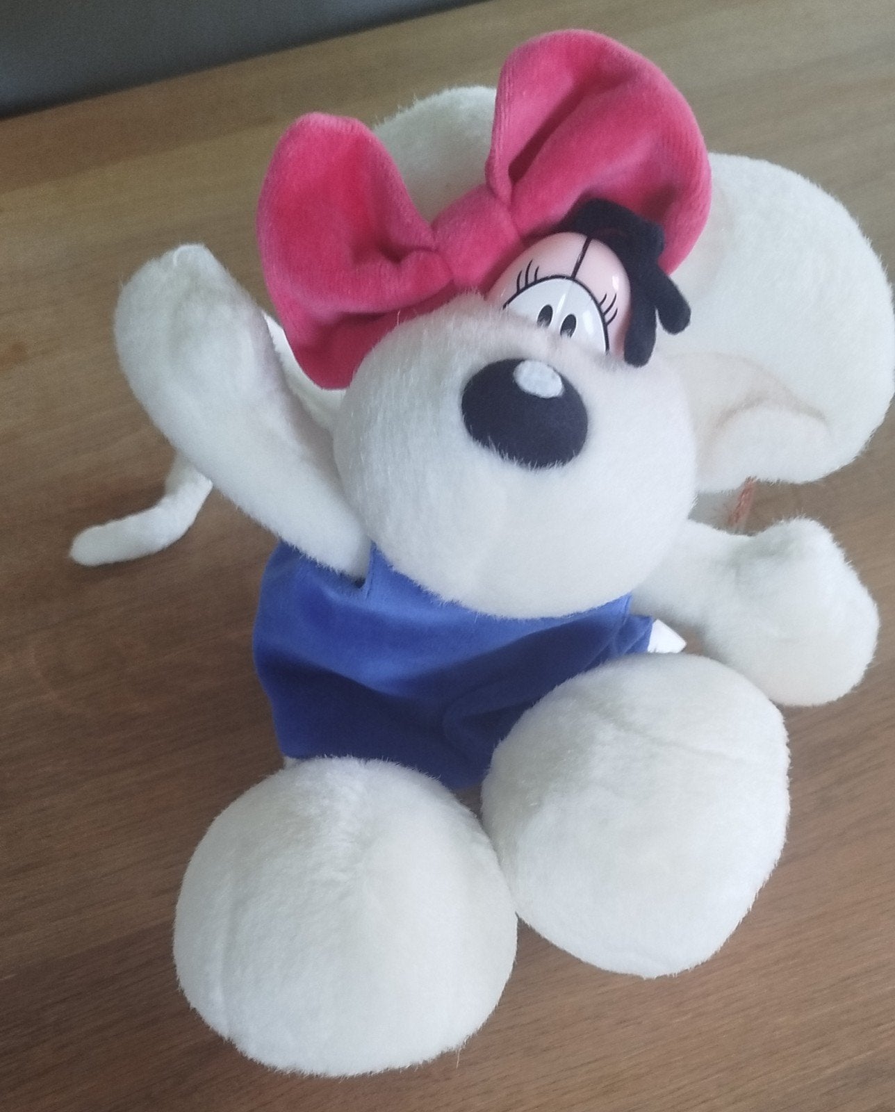 Vintage Diddlina knuffel met blauw jurkje – Depesche, Verzamelen, Ophalen of Verzenden, Diddl, Zo goed als nieuw, Knuffel
