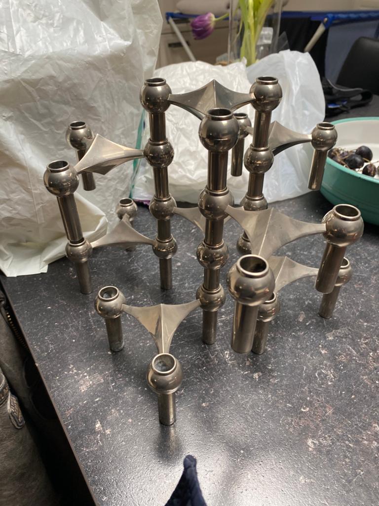 Chandeliers à ongles en tissu ancien 8 pièces, Enlèvement