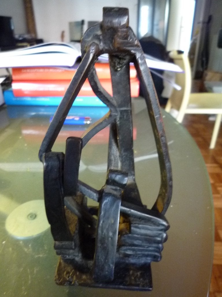 Bronzen sculptuur van Wout Wilgenburg 1973, Ophalen of Verzenden, 20 - 50 cm, Beeld, Abstract