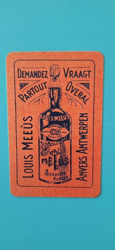 Carte à jouer Distillery, Distillery Meeus_Antwerpen_6, Collections, Enlèvement ou Envoi, Utilisé, Carte(s) à jouer