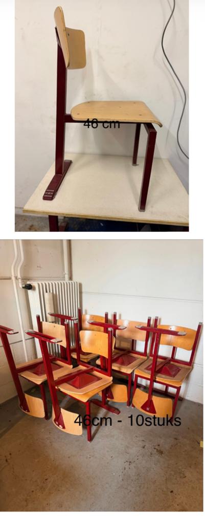 Schoolstoelen te koop – vintage en kinderstoelen, Ophalen, Gebruikt