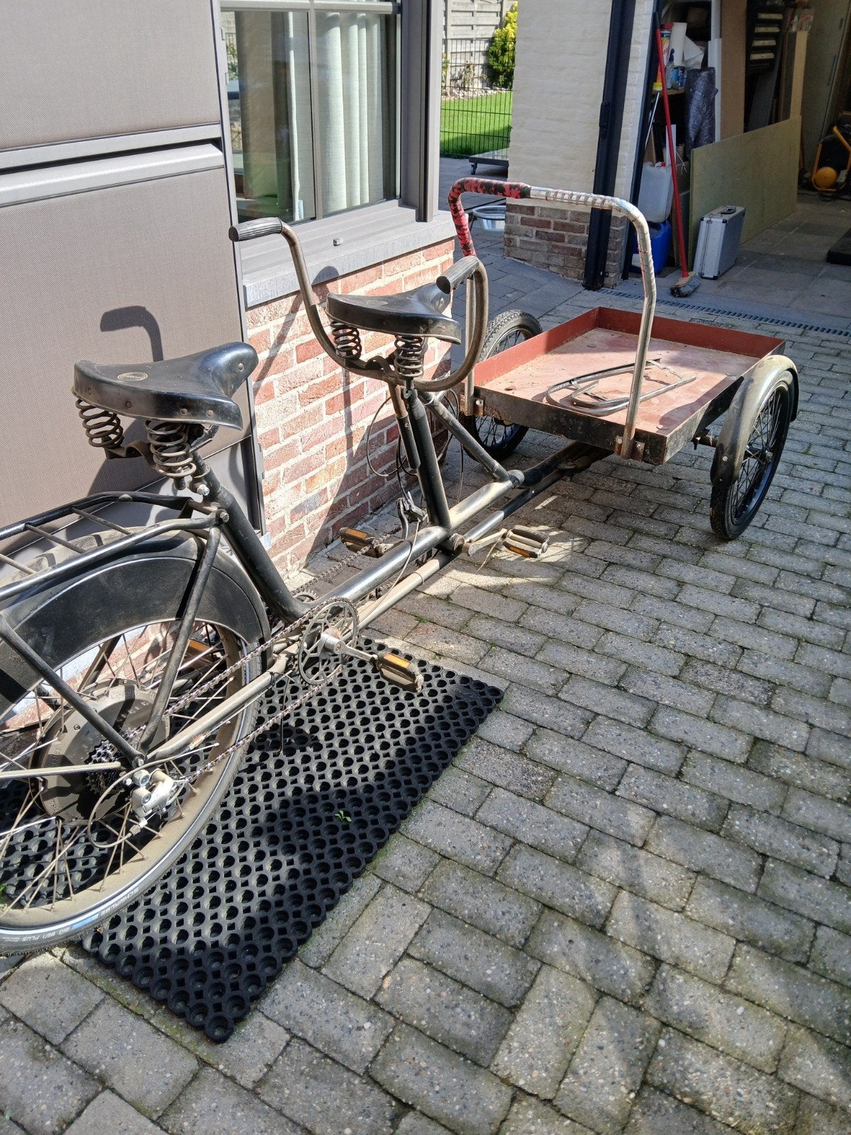 gestrand project tanddum bakfiets, Fietsen en Brommers, Ophalen, Schijfrem, Elektrisch