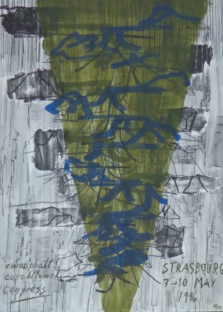 PER KIRKEBY / CONGRES / LITHO-AFFICHE / 94x63cm / KADER, Antiquités & Art, Autres sujets, Enlèvement, Lithographie, Édition limitée