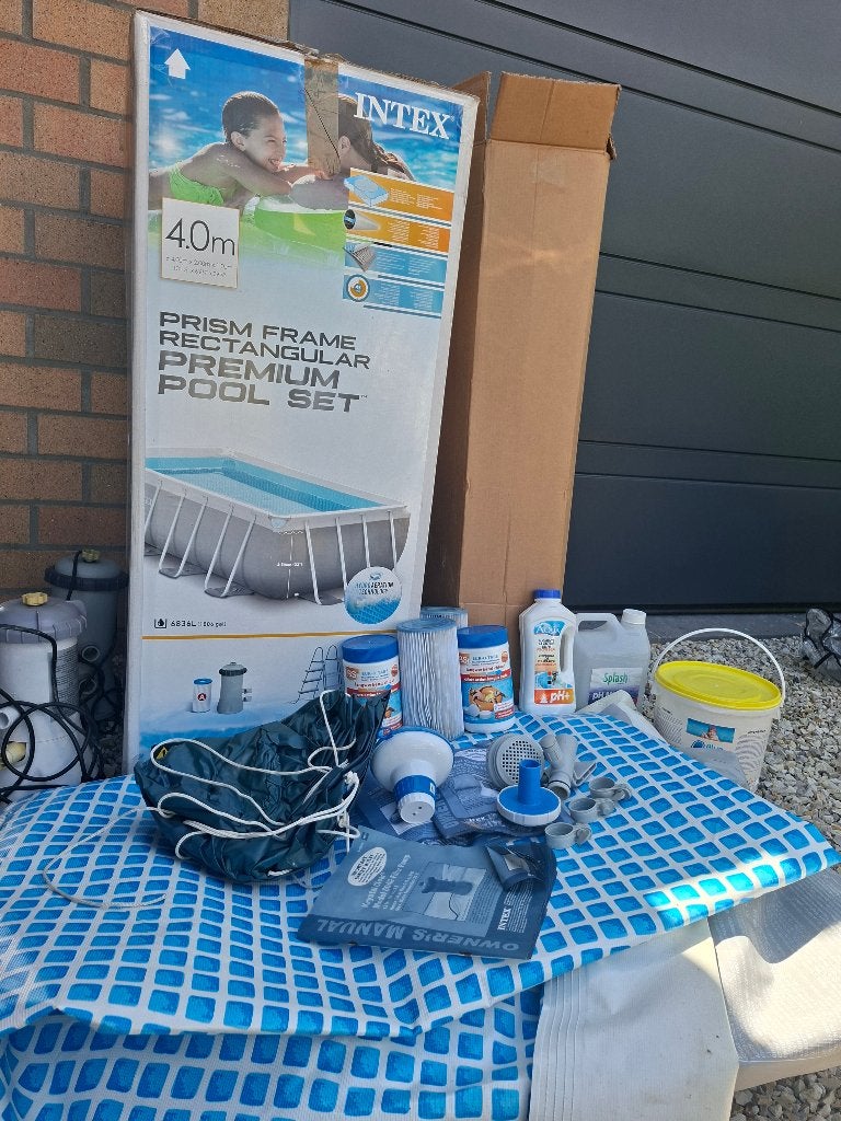 Piscine hors-sol Intex Prism Frame (Dim : 4 X 2 X1 m), Jardin & Terrasse, Piscines, Utilisé, Piscines hors sol, 80 à 120 cm, 400 cm ou plus