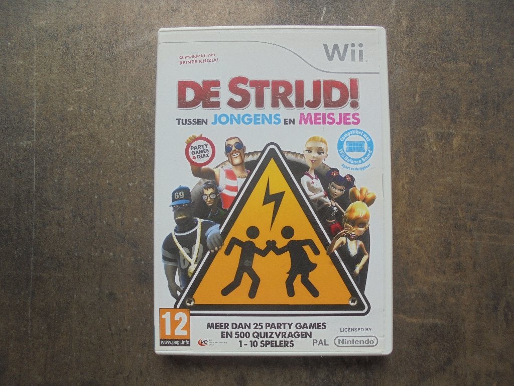 De Strijd Tussen Jongens & Meisjes voor Wii (zie foto's), Games en Spelcomputers, Puzzel en Educatief, Gebruikt, 1 speler, Ophalen of Verzenden