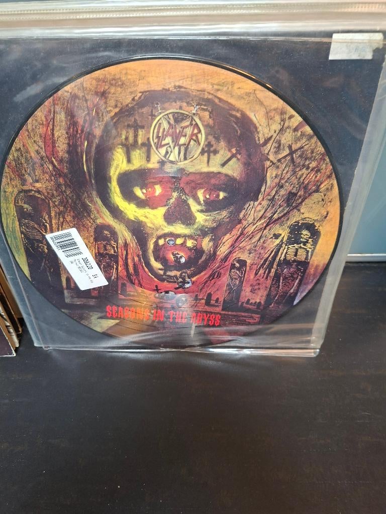 lp - slayer - seasons in the abyss- ltd picture disc re 2005, Picture disc, Zo goed als nieuw, 12 inch, Ophalen of Verzenden