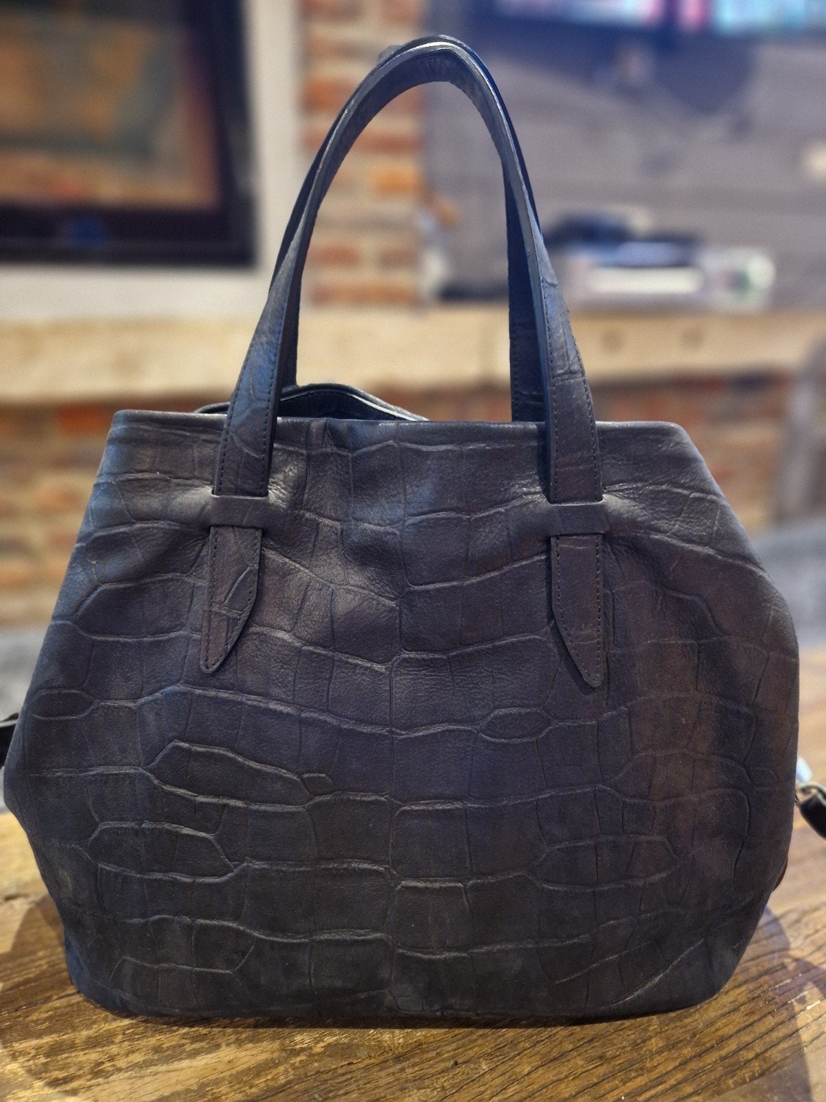 Grand sac à main Lilu en cuir noir, Enlèvement ou Envoi, Comme neuf, Noir