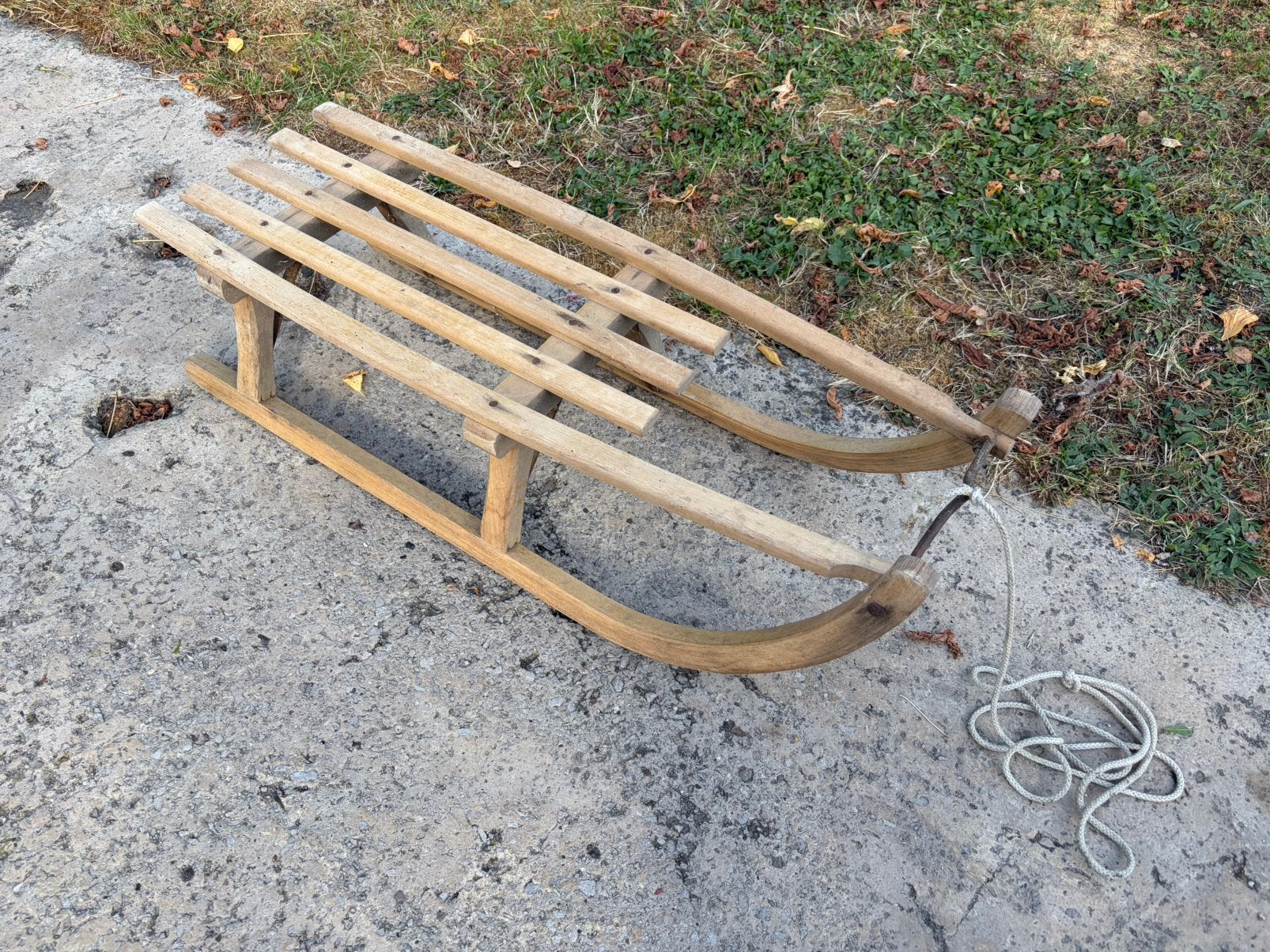 Luge en bois, Enlèvement, Utilisé, Bois