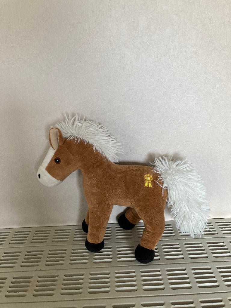 Knuffel bruin paardje, L=30 cm, H= 28 cm prima staat, Paard, Ophalen of Verzenden, Zo goed als nieuw, Middelgroot (20 tot 80 cm)