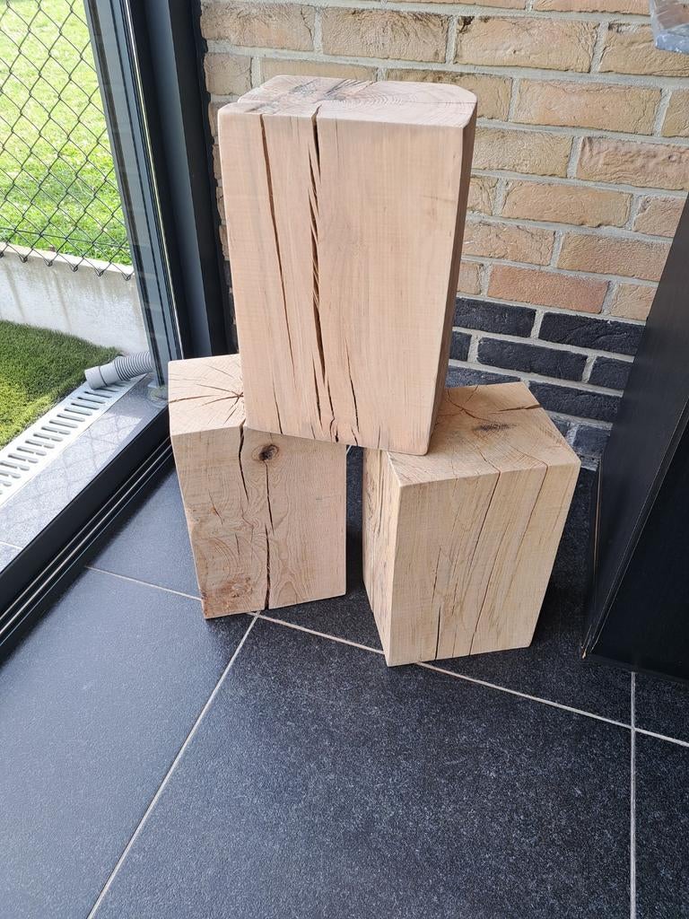 Vol eiken blokken, Huis en Inrichting, Woonaccessoires | Zuilen en Pilaren, Ophalen
