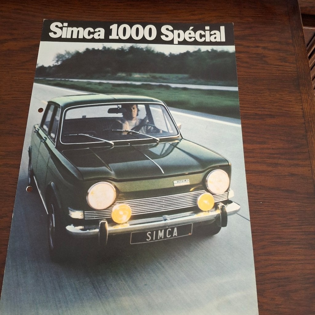 SIMCA  1000 Spécial  jaren '70, Boeken, Auto's | Folders en Tijdschriften, Ophalen of Verzenden, Nieuw, Overige merken