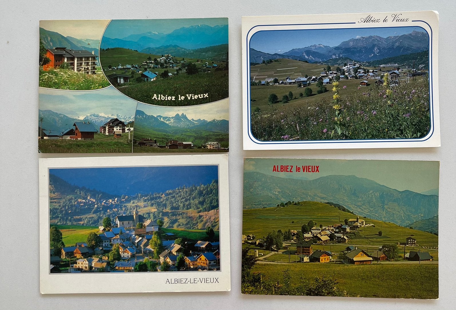 Vintage Postkaarten Albiez-le-Vieux (Savoie, Frankrijk), Verzamelen, Postkaarten | Buitenland, Ophalen of Verzenden, Frankrijk