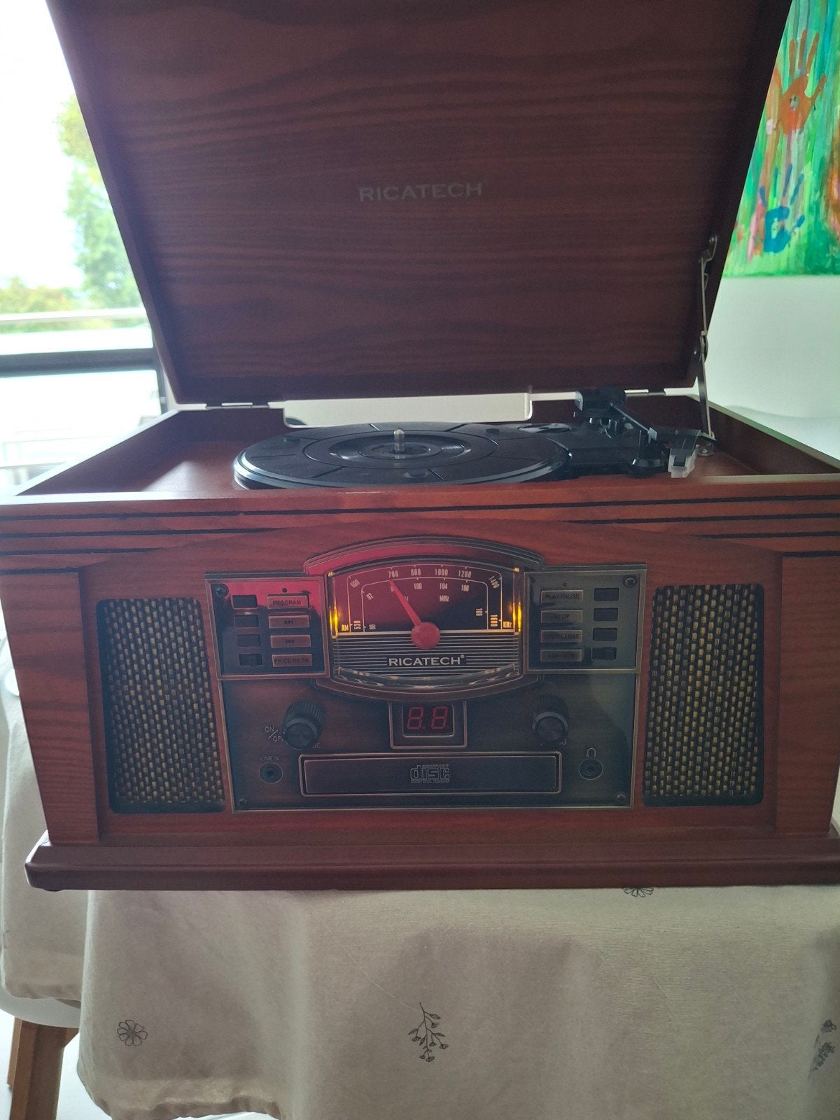 ricatech RMC 200  5 in one  cd/ radio/cassette/platenspeler/, Ophalen of Verzenden, Platenspeler