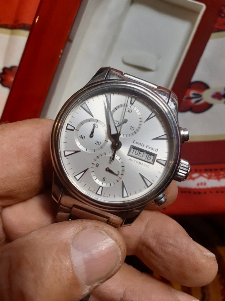 Louis Erard herenhorloge, Ophalen, Zo goed als nieuw, Polshorloge, Staal