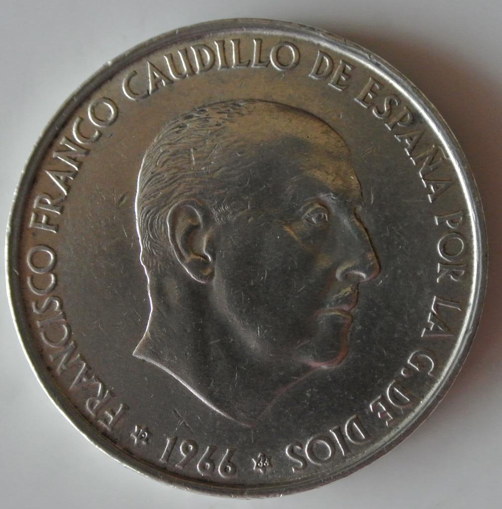 ESPAGNE 100 PESETAS 1966 ARGENT, Enlèvement ou Envoi, Autres pays, Monnaie en vrac, Argent