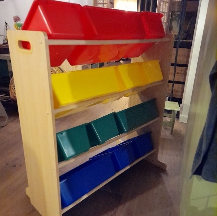 Open kast met bakken, Meerkleurig, Ophalen, Zo goed als nieuw, Opbergmeubel