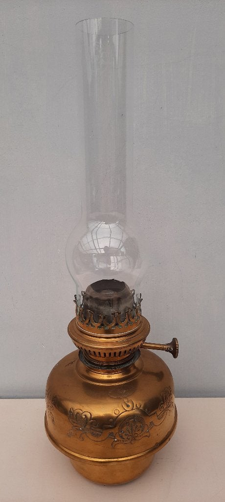 Koperen/messing olielamp, Enlèvement ou Envoi
