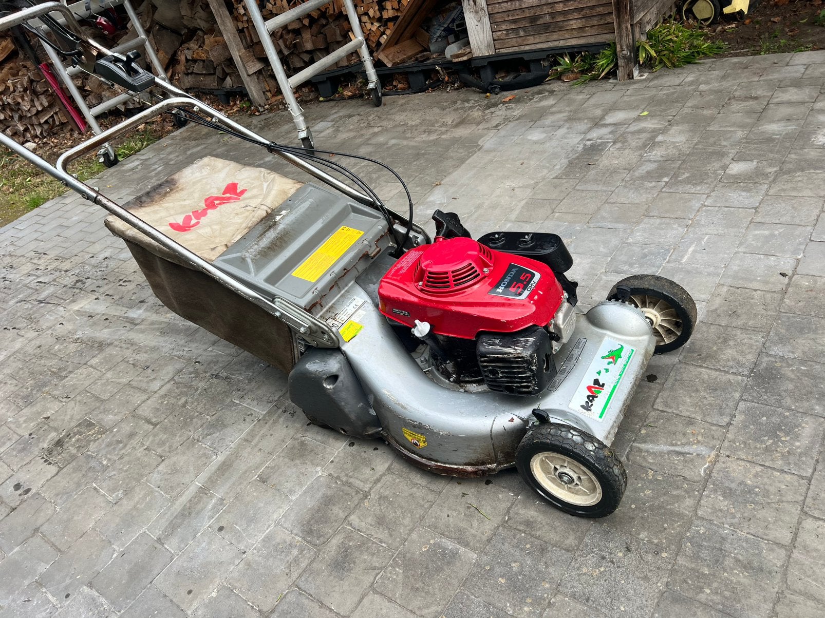 KAAZ LM5360HXR professionele rolmaaier – Honda 5.5 OHV 53 cm, Tuin en Terras, Ophalen, Gebruikt, 50 cm of meer, Opvangzak