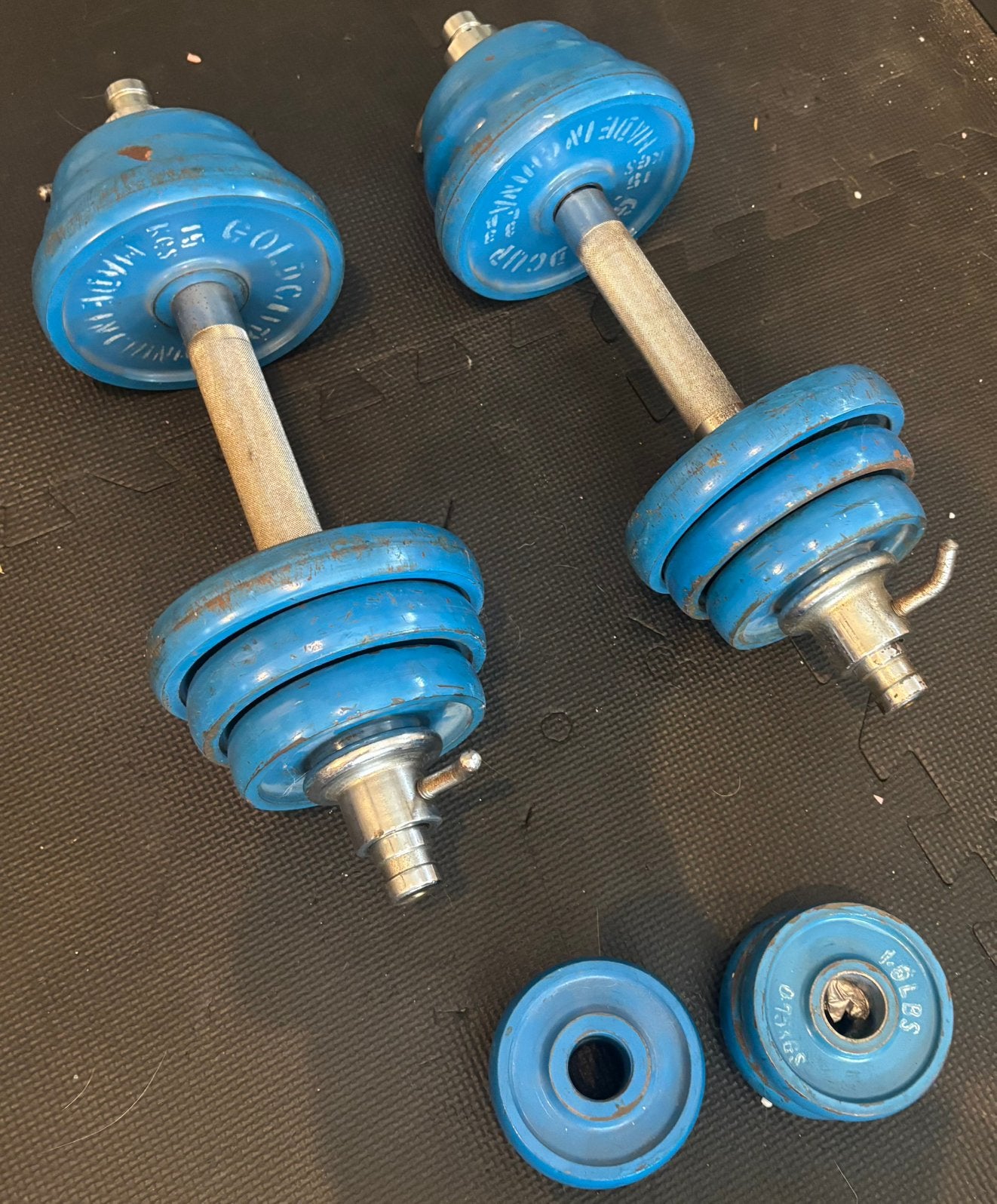 2 halters (+/-30 kg samen), Ophalen