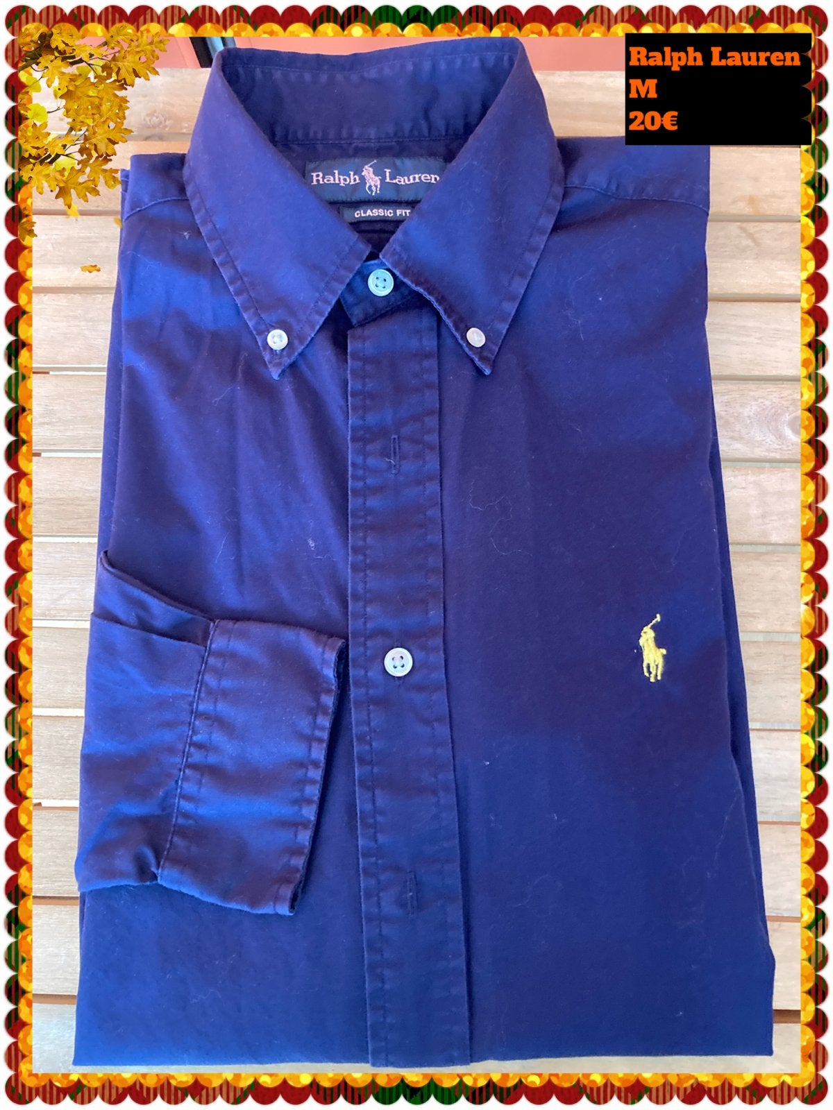 Overhemd heren M. Ralph Lauren, Kleding | Heren, Ophalen of Verzenden, Gedragen, Blauw, Halswijdte 39/40 (M)