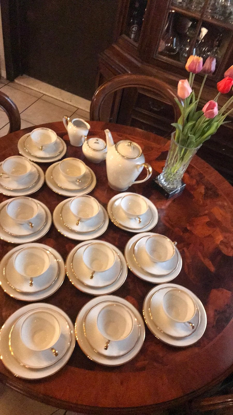 Prachtige antieke servies compleet, Ophalen of Verzenden