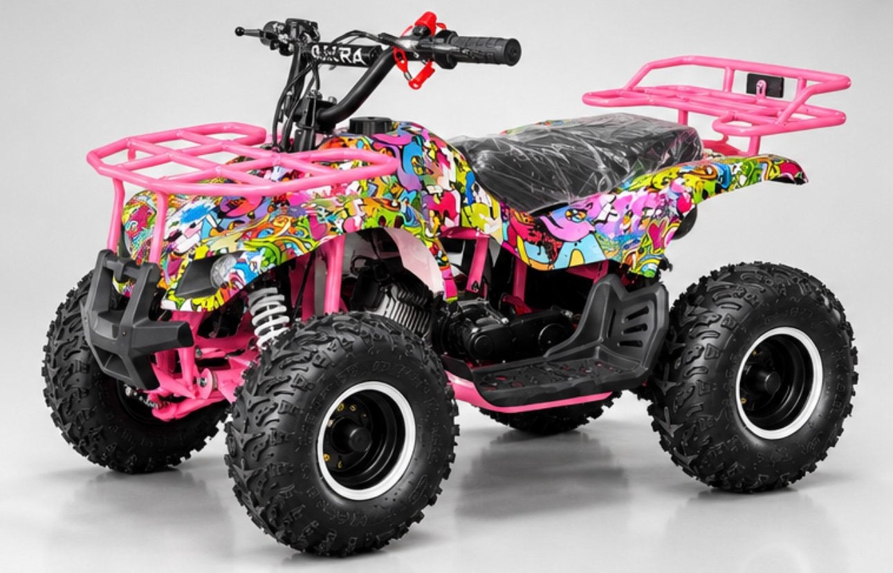 Kinderquad Pink Graffiti Edition Sportief & Stoer Off-Road, Comme neuf