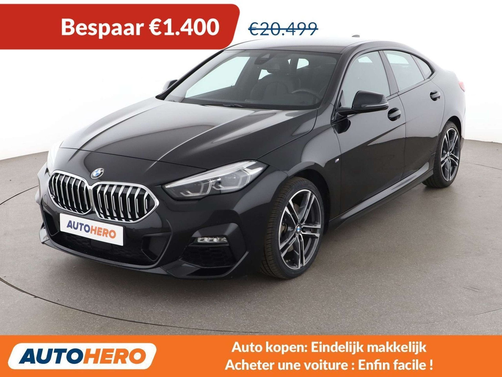 BMW 2 Serie 218 218i Gran Coupe M Sport (bj 2020, automaat), Auto's, 4 deurs, Gebruikt, Overige brandstoffen, Zwart