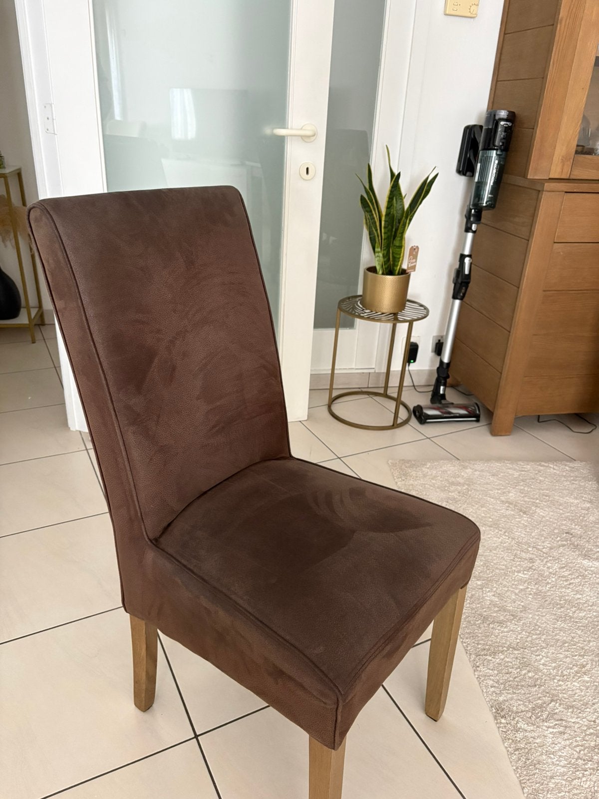 Chaise Salle a manger, Maison & Meubles, Chaises, ., Brun, Enlèvement, Cuir