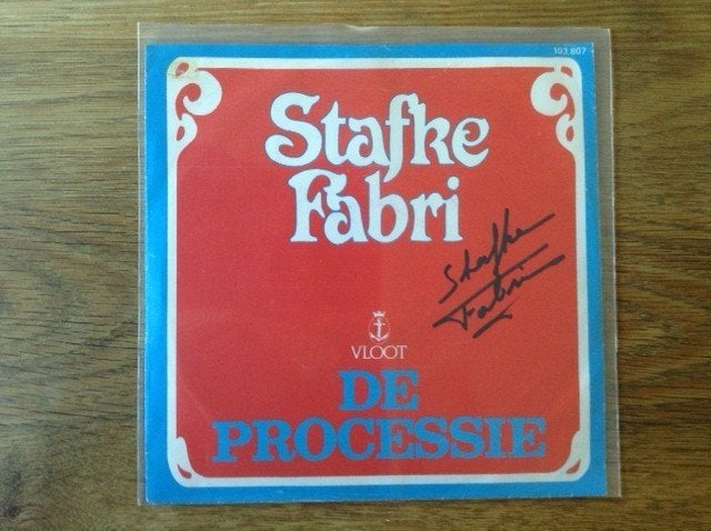 single stafke fabri, Cd's en Dvd's, 7 inch, Ophalen of Verzenden, Beschermende buitenhoes, Nederlandstalig