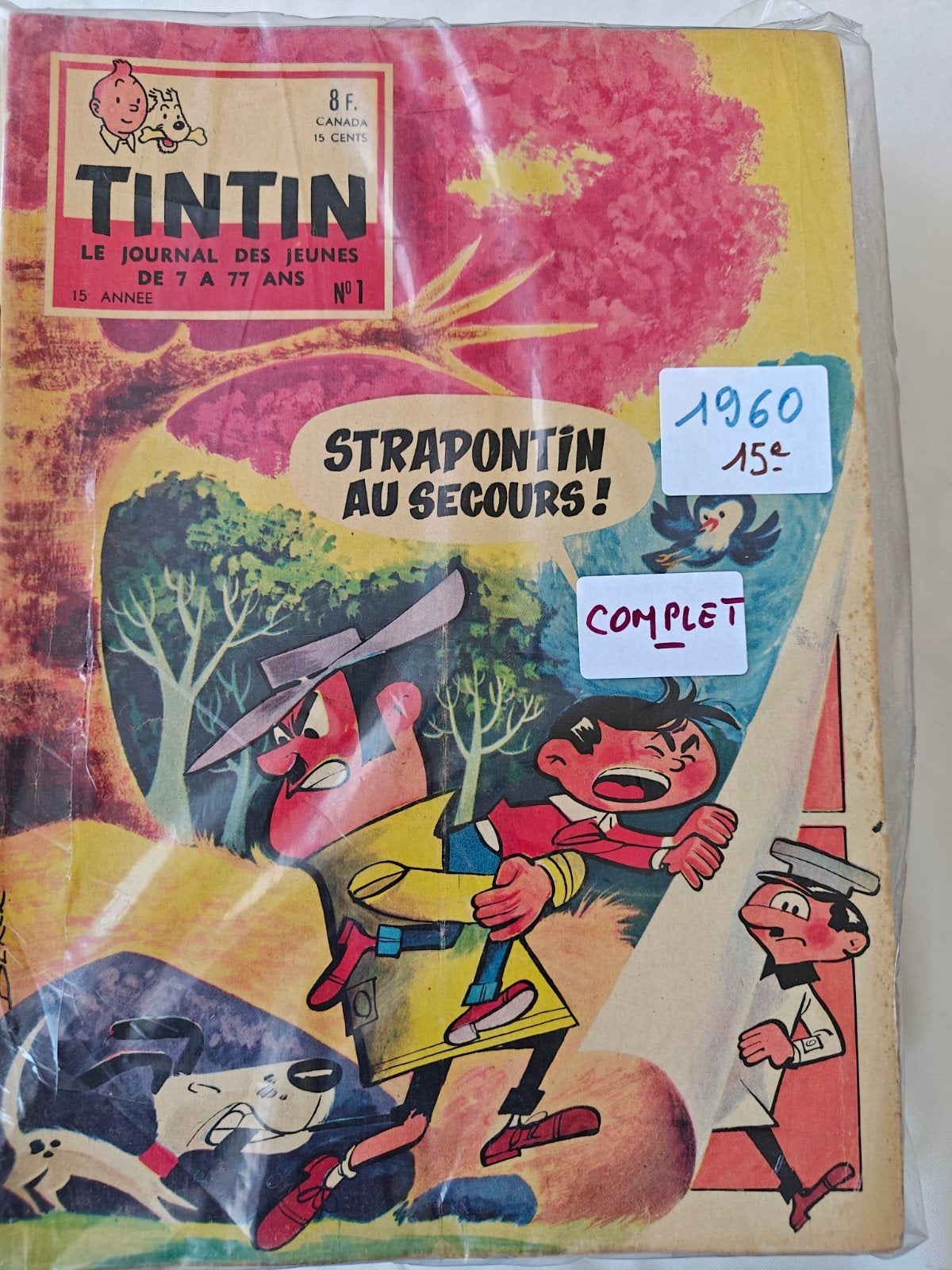Tintin magazines belges 1960 année complète, Enlèvement ou Envoi