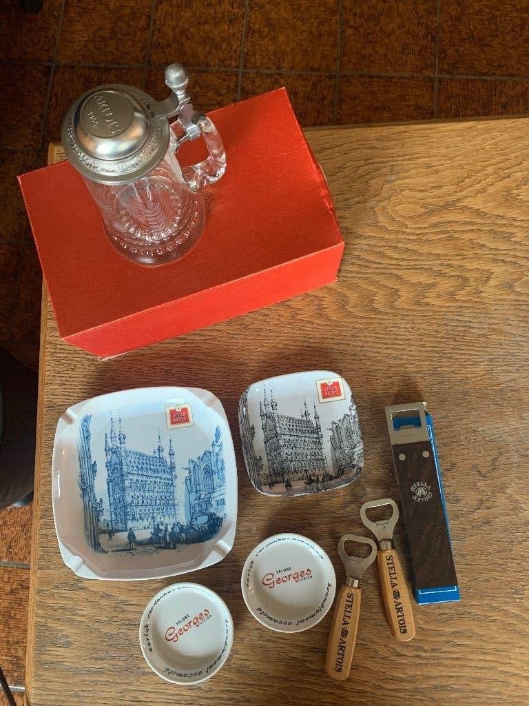 Unieke Vintage café set Leuven Salons Georges/Stella Artois, Verzamelen, Biermerken, Ophalen, Nieuw, Overige typen, Overige merken
