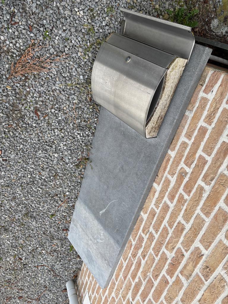 Brievenbus, Ophalen, Gebruikt, Hardsteen, Staande brievenbus