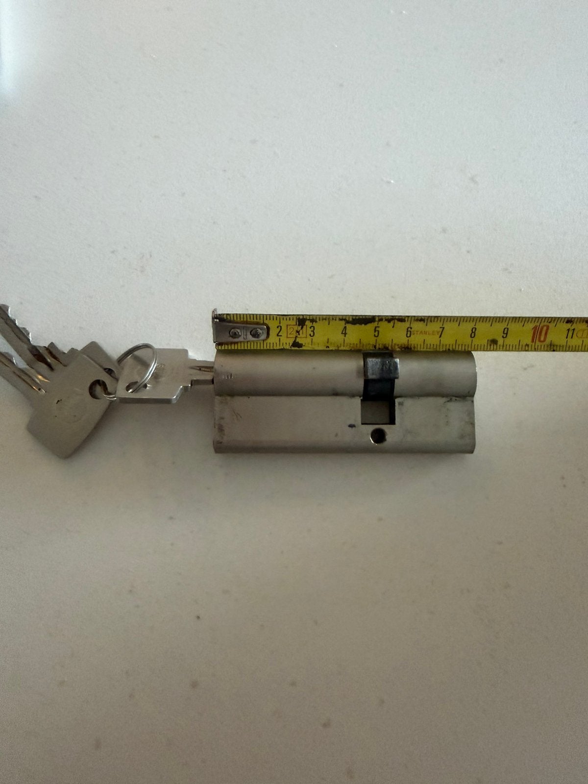 Serrure à cylindre Yale avec trois clés 8 cm, Enlèvement ou Envoi, Utilisé